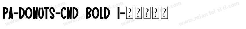 PA-Donuts-Cnd Bold I字体转换